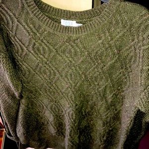 Time & True Women’s Large Green Sweater Top